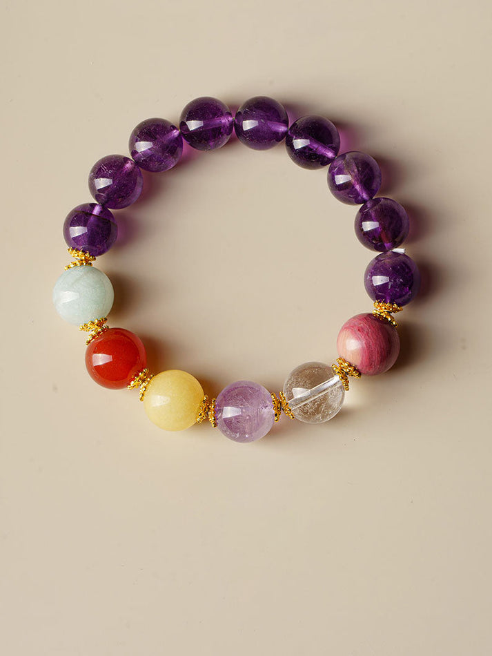 Nine Purple Fire Crystal Bracelet (20-year Good Fortune)