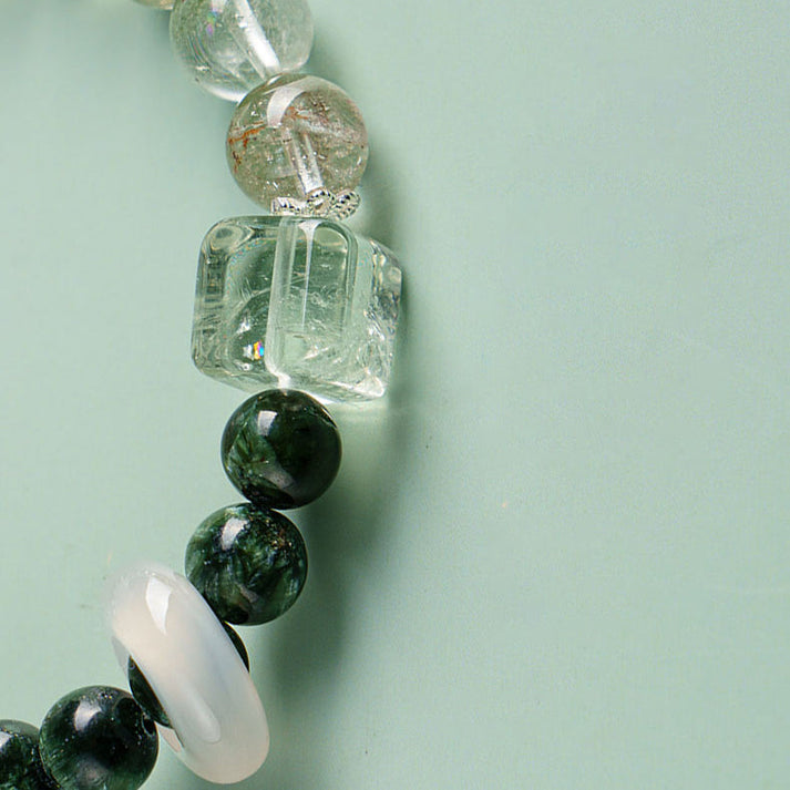 Natural Green Crystal Bracelet (Health and Longevity) - 图片 2