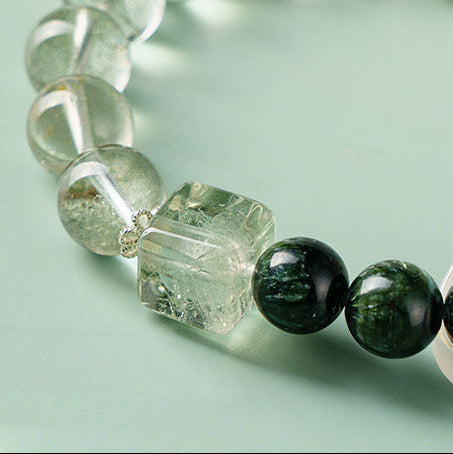 Natural Green Crystal Bracelet (Health and Longevity) - 图片 3